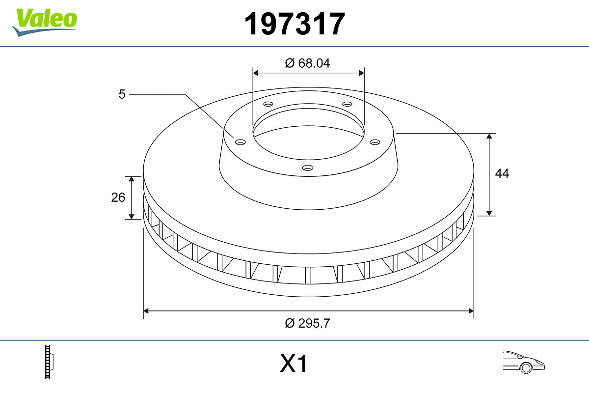 Disc frana VALEO 197317